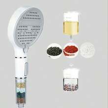 Handheld Filtered Shower Head | Filtered Handheld Shower, Softens Hard Water, Comes With 1 Roll Of Tape, Bathroom Shower Accessory - Shower Head - View 7