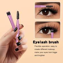 40 Pcs/30 Pcs Complete Cosmetic Set, 30 Pcs Purple Mini Makeup Brushes Plus 10 Pcs Beauty Accessory Kit, Flexible Low‑Absorption Bristles Reduce Cosmetic Waste, Matching Accessories Realize Convenient Makeup And Cleaning Work. - Multicolor - View 3