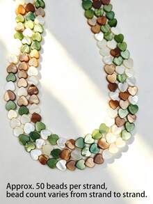 1 Strand Natural Shell Beads Star Moon Heart Beads Accessories DIY Jewelry Making Decorative Beads For Necklace Earrings And Clothing Decoration - Random Color Mixing - View 15
