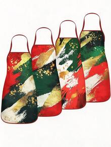 1/2/4pcs Christmas Apron, Suitable For Cooking In The Kitchen, As Well As For Home Decoration. It's Also A Great Gift To Give To Friends. - Multicolor - View 12