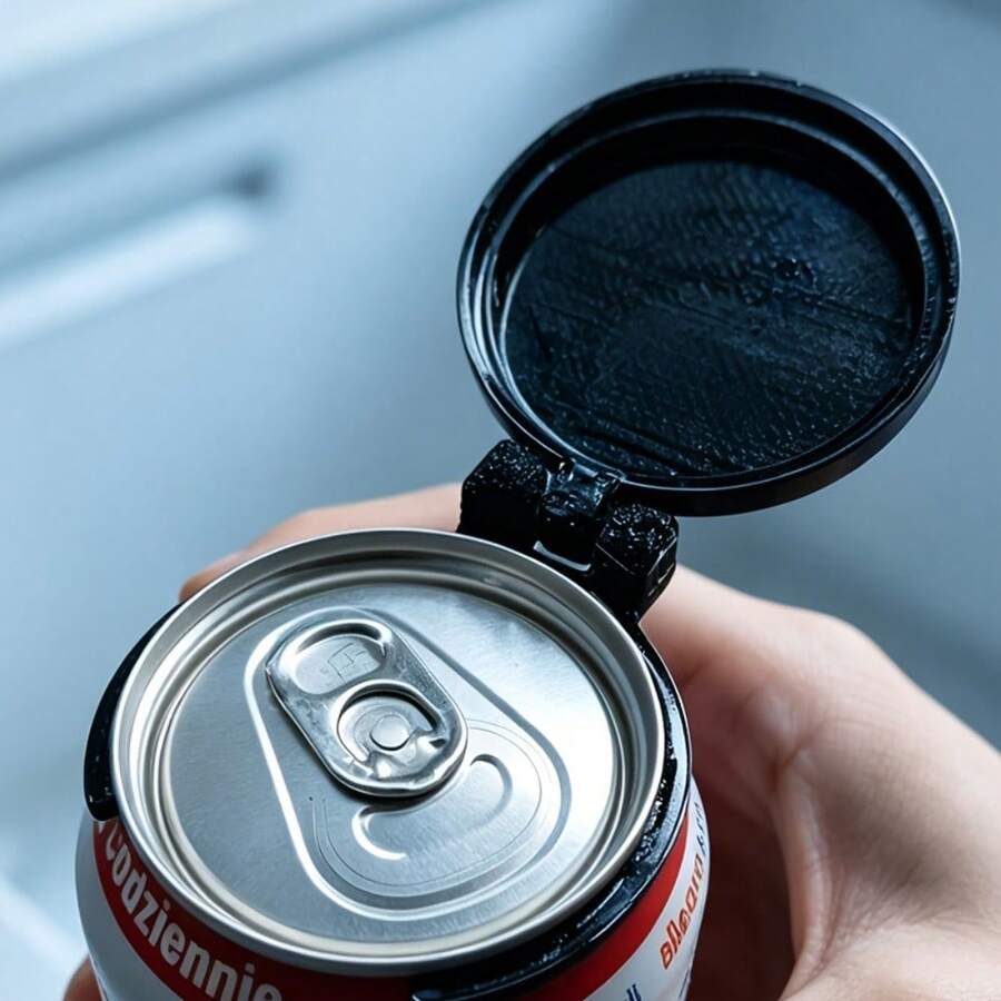1pc Protective Cap For Canned Drinks, Openable And Clip-On To Can Rim. Protects Opened Canned Drinks From Ants And Flies. Reduces Spillage (Non-Sealed) During Outdoor Sports And Cycling - Multicolor - View 1