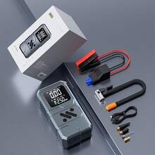 Car Emergency Jump Starter Portable Car Air Pump All-In-One Battery Jump Starter Power Bank - Wireless - View 10