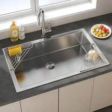 Stainless Steel Sink Drain Rack Kitchen Triangle Storage Rack Sponge Scrubber Steel Wool Cloth Ventilated Drying Rack - S - View 9