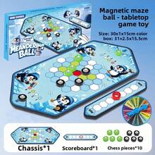 Family Parent-Child Magnetic Curved Ball Desktop Game, 2-Player Competitive Launching Strategy Board Game, Built-In Magnetic Adsorption For Stable Placement, Fun Curved Path Battle, Simple Game Rules, Cartoon Exquisite Game Board, Develop Children's Thinking Ability, Home Gathering Team Building, Children's Birthday Holiday Gift Toy - Multicolor - View 14