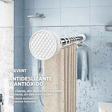 [Tubo telescópico de acero inoxidable multifuncional]Barra Telescópica Multifuncional Sin Taladro |   3 Tamaños Ajustables |   Acero Inoxidable, Fácil Instalación L9JH - 140-260 cm/55.1-102 pulgadas - Ver 5