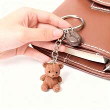 1pc POKOJA LAND Cute Bear Pendant, Coffee Bean Drink Accessory Decoration, Y2K Backpack Charm, Keychain Accessory - Multicolor - View 5