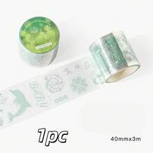 Pita Washi PET Transparan dengan Pola Rhinestone Berstempel Foil, Berbagai Gaya Pita Dekoratif Berkilau, Cocok untuk Dekorasi Kartu Foto, Kerajinan DIY, dan Hiasan Scrapbook - A - View 10