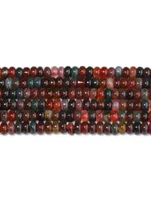 1 Strand 2x4mm Abacus Stone Beads Natural Tourmaline Agate Round Spacer Beads For Jewelry Making Diy Beading Accessories - Multicolor - View 7