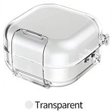 适用于三星 Galaxy Buds 4 Pro 无线耳机的镜面透明 TPU 保护壳，具有防摔功能和内置耳机收纳槽 - 彩色 - 查看 11