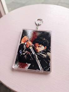 1Pc/6Pcs Kagurabachi Theme Acrylic Keychains, Featuring Classic Battle Poses And Manga Cover Designs, Fashionable Bag Charms, Suitable For Back To School, Gift For Anime Fans, Exquisite Collection, All Seasons - Multicolor - View 11
