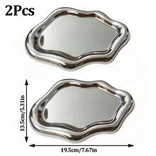 Chrisley 2pcs Cloud Shaped Photography Background Props PVC Jewelry Display Tray, Home Living Room Desktop Decor, Earring Watch Perfume Key Storage Display Dish (Non-Food Contact) - View 8