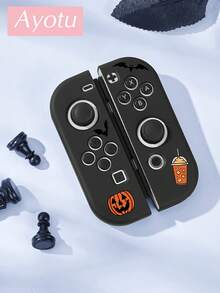 Ayotu Pumpkin & Bat & Ghost Theme Switch Protective Case, Compatible With New Switch 2 (2025)/Switch NS/Switch OLED, Can Be Used On Dock Without Removing Protective Case, Universal Game Controller Protective Cover, Switch Game Accessories, Anti-Drop Anti-Scratch, Halloween Theme & Birthday Gift. - View 11