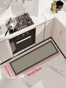 1 Pc Retro Weaving Pattern Kitchen Mat, 3.5 Mm Soft Rubber That Absorbs Water And Is Easy To Clean. Suitable For Corridors, Bathrooms, Living Rooms, Outdoor Door Mats, And Toilets. Useable Throughout The Year And For Various Holidays. - Multicolor - View 13
