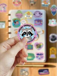 50pcs Fun Mental Health Stickers For Scrapbook, Planner, Phone Case, Refrigerator, Journal, Diary, Guitar, Helmet, Skateboard, Laptop, Self-Adhesive - Multicolor - View 4