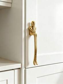 2pcs Decorative Thinker Shaped Cabinet Handles, Brass Gold Art Sculpture Furniture Pulls, Unique Long Portrait Drawer Handles, Suitable For Cabinets, Dressers, Wardrobes Hardware Decoration - Gold - View 10