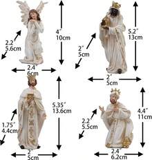 Nativity Set Christmas Scene Set Figurines Statue 5 Inch 11 Pcs - 5 Inch - View 5