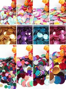 20g Large Loose Flat Round Sequins With Holes, Black, Suitable For Sewing Crafts, Jewelry Making, Wedding Bridal Dress Embroidery, Handmade Applique Decoration, Perfect For Christmas And New Year - Multiple Styles - View 5