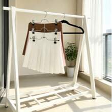 2pcs 4-Layer Multi-Function Adjustable Seamless Clip Hangers, Stainless Steel Foldable Space-Saving Adjustable Pants Rack, Suitable For Casual Pants, Underwear, Tank Tops, Shorts, Jeans And Towels - Multicolor - View 2