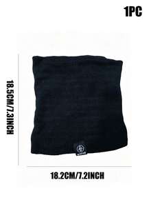 1/3pcs Men's Scarf With Letter Embroidery Patch And Ring Decor,Holiday,Travel - Multicolor - View 14