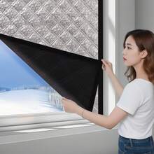 Winter Windproof & Warm, Edge Insulation & Blackout Curtains, Summer Sun Protection & Blackout, Suitable For Bathroom, Kitchen & Bedroom, Sealed Windows, Blackout & Soundproof, Easy Installation Without Drilling - Black - View 5