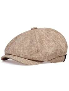 1 buah Topi Newsboy Linen Warna Polos, Tahan Angin, Perlindungan Matahari, Perlindungan UV, Desain 3D, Dapat Dilipat, Modis, Serbaguna, Elegan, Lembut & Nyaman, Bernapas, Multifungsi, Menarik, Melangsingkan Wajah, Cocok Untuk Pantai, Jalan-jalan, Mendaki, Bersepeda, Bepergian, Berkomuter, Aktivitas Luar Ruangan, Jalanan, Kencan, Trekking dan Berbagai Acara - MultiWarna - View 6
