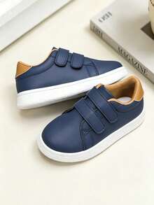 1 Pasang Sepatu Olahraga Anak Unisex Serbaguna, Nyaman, Kasual, Anti Selip, Datar, untuk Semua Musim dengan Perekat Velcro - Biru - View 6