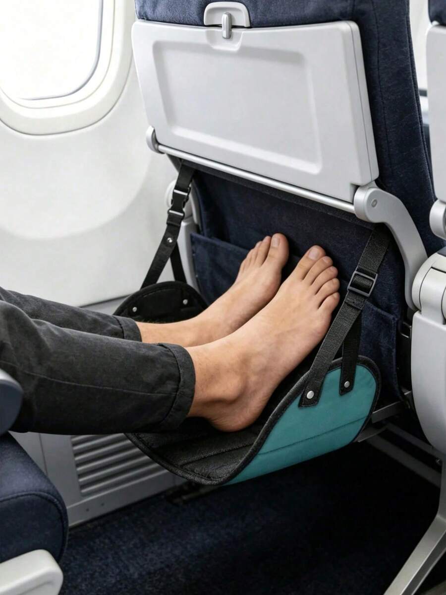 High-Speed Train & Airplane Travel Foot Hammock, Airplane Foot Hammock, Adjustable Foot Support Strap, Suitable For Long-Distance Flights - Multicolor - View 1