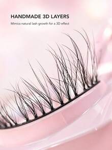 1. Fluffy Fox‑Eye False Eyelashes 10 Pairs, 3D Wispy Mink‑Like Lashes - Black - View 5