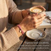 Adjustable Braided Rope Bracelet Slider Connector, DIY Jewelry Making Friendship Bracelet, - Line - View 3