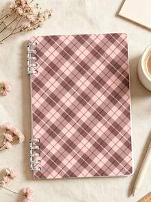 Campus Style Pattern Notebook, Vintage Plaid Cover Student Writing Office Record Diary - Ideal Choice For Back To School Supplies, Learning Supplies - Perfect Gift For Students - Exquisite Storage And Planning Notebook, Very Suitable For Daily Use And Organization. Pattern Randomly Cut - Multicolor - View 11
