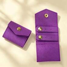 1 buah/5 buah Tas Penyimpanan Perhiasan Gulung, Tas Gulung Perhiasan Mini Ultra Kecil, Tas Penyimpanan Anting Cincin Kalung, Tas Penyimpanan Perhiasan Rumah Tangga - MultiWarna - View 34