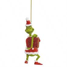 Panini Grinch Christmas Tree Hanging Ornament, Resin & Acrylic Material Figurine Pendant, Christmas Home Decor - Random Styles - View 5