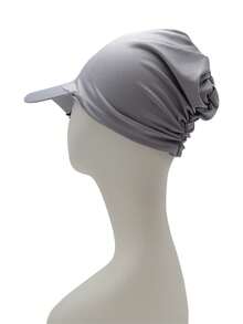 CONFLASS 1pc Women's Thick Striped Fabric Duck Bill Cap Headscarf Hat, Outdoor Travel Sun Protection Hat, Suitable For Daily Use - Multicolor - View 15