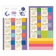 2 Sheets 2027 Calendar Stickers, Monthly Planner Stickers For Notebooks, Scrapbooks And Journals, 2027-2028 Monthly Calendar Self-Adhesive Index Divider Tabs, Notebook Index Stickers - C - View 1