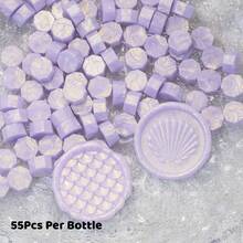 Octagonal Aurora Series Sealing Wax Beads, Approx. 55 Beads/Bottle, Wax Seal Beads For Letters/Envelopes/Wedding Invitations/Gift Packaging/DIY Crafts - 5 Capsules Per Bottle - View 8