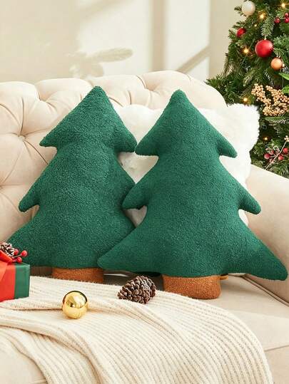 1 pièce Ensemble de taie d'oreiller de Noël - Oreiller décoratif sapin de Noël , Oreiller décoratif de Noël en peluche douce, parfait pour la décoration de la maison et le sapin de Noël - Choix idéal pour la décoration de Noël. Pour usage adulte uniquement. Pour des fins décoratives uniquement.