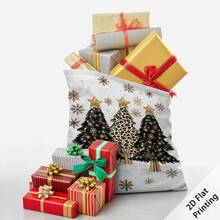 2pcs Christmas Theme Oversized Gift Bags, Christmas Tree Snowflake Gift Box Pattern Print, Can Be Used As Christmas Gift Bags, Decorative Props Yard Storage Bags, Create Christmas Atmosphere, Perfect For Holiday Gift Bags, Wedding Packaging, Birthday Party Gift Bags, Etc. - Multicolor - View 4