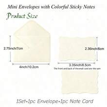 100/50/20/2pcs Mini Vintage Envelopes With White Wavy Lace Note Cards, Small Self-Adhesive Envelopes Size 10.2x7cm, Suitable For Wedding Invitations, Gift Cards, Graduation Cards, Birthday Invitations, Halloween, Thanksgiving And Christmas Greetings - B - View 10