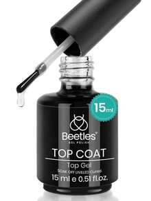 Beetles 15ml 免擦膠指甲封層，透明高光澤感凝膠指甲油，持久美甲，需浸泡式 UV LED 燈，DIY 美甲 - 免洗凝膠封層 - 查看 1