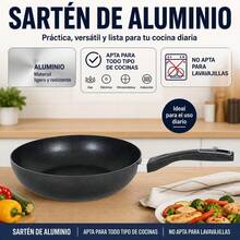 28 Cm Aluminum Wok With Ergonomic Handle For Kitchen, Chinese-Style Deep Frying Pan For Stir-Frying And Simmering, Sturdy And Durable Cookware - View 7