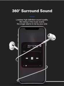 Earbud In-Ear Berkabel USB-C dengan Mikrofon Terintegrasi, Isolasi Kebisingan, Suara Stereo, Kontrol Volume, Earphone Gaming untuk Ponsel & PC, Kompatibel dengan Sebagian Besar Perangkat Jack USB-C, untuk iPhone 15 Pro, 16 Pro Max, 17 Air, Kompatibel dengan Galaxy S25/S24/S23/S22/S21/S20 - View 2