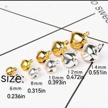 100pcs Decorative Bells, DIY Crafts, Holiday Decorations, Dog Collar Accessories, Phone Charm Accessories, Suitable For Holiday Parties And Christmas - Bell - View 4