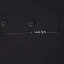 LI‑NING Men Fitness Polo Shirt Ice‑Feel Moisture‑Wicking Short Sleeve APLW315 - Black - View 6