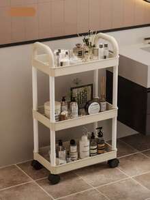 Multifunctional Rolling Storage Cart - Versatile Storage Solution For Kitchen, Living Room And Bedroom - Can Store Stationery, Snacks, Small Items And More - Durable Plastic Construction, Multi-Purpose Trolley, Vertical Storage Rack - Multicolor - View 1