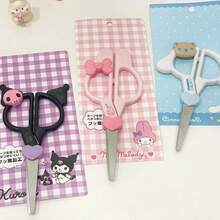 SANRIO 1 buah Gunting Kecil Buatan Tangan Bentuk Kartun 3D Lucu, Desain Pisau Anti Lengket dengan Pelindung Pengaman Berbentuk Hati, Perlengkapan Alat Tulis Kerajinan Potong Kertas DIY untuk Pelajar, Tersedia Berbagai Pola Menggemaskan, Tajam dan Portabel, Alat Potong Buatan Tangan untuk Kampus dan Kantor, Aksesori Belajar di Rumah yang Bernilai Tinggi dan Feminin - MultiWarna - View 1