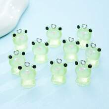 10PCS Glow-In-The-Dark Big Eye Frog Resin Jewelry Accessories DIY Creative Necklace Earrings Keychain Animal Pendant - Multicolor - View 14