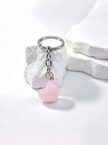 1pc Handmade Glow-In-The-Dark Colorful Heart Keychain, Cute Heart Keyring Pendant, Creative Holiday Gift Souvenir For Lovers And Friends, Creative Gift For Girlfriend, Holiday Gift, Phone And Car Key Ring, Creative Small Gift For Events - Multicolor - View 8
