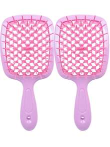 2/1 buah Sisir Jala Berbentuk Bulu untuk Penataan Rambut, Sisir Rambut Plastik untuk Memijat Rambut Kering dan Basah, Sisir Berongga untuk Salon, Alat Penataan Rambut DIY - sisir - View 22