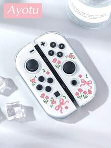 Ayotu Floral & Bow Switch Transparent Protective Case, Compatible With New Switch 2 (2025)/Switch NS/Switch OLED, Can Be Used On Dock Without Removing Protective Case, Universal Game Controller Protective Cover, Switch Game Accessories, Anti-Drop Anti-Scratch, Birthday Gift & Christmas. - View 11