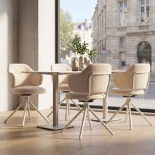 WAHSON OFFICE CHAIRS Swivel Dining Chairs Set Of 2 With Comfy Backrest, Yellow - Yellow - View 3